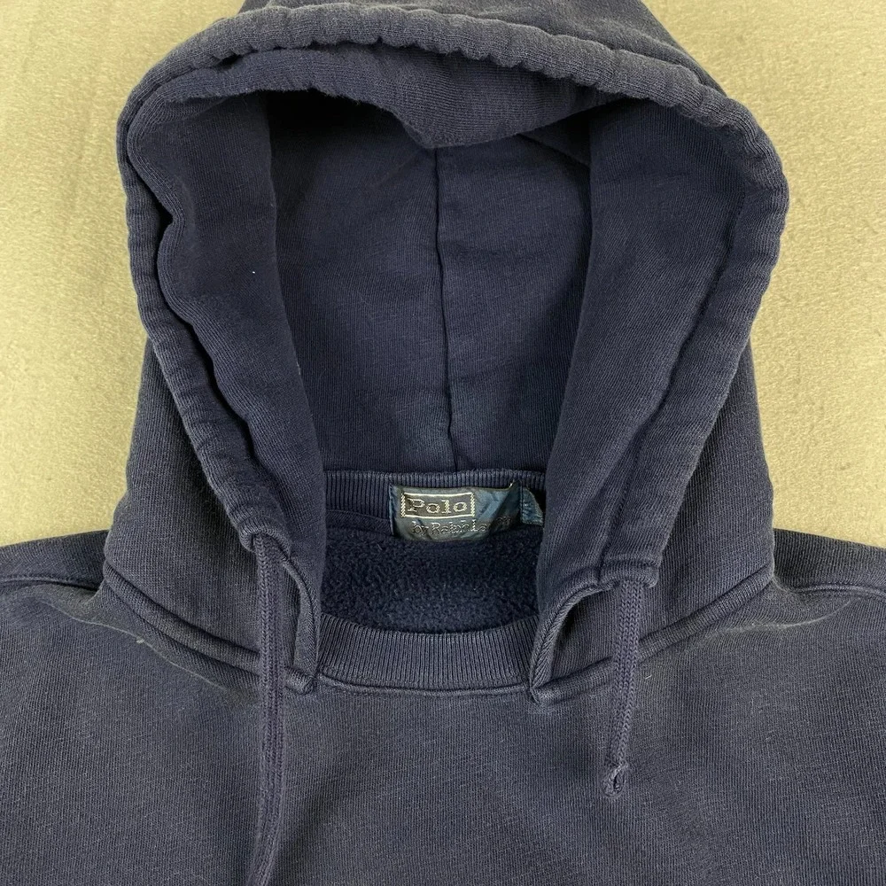 Polo Ralph Lauren Polo Bear Graphic Fleece Pullover Hoodie Navy Blue Men Size S